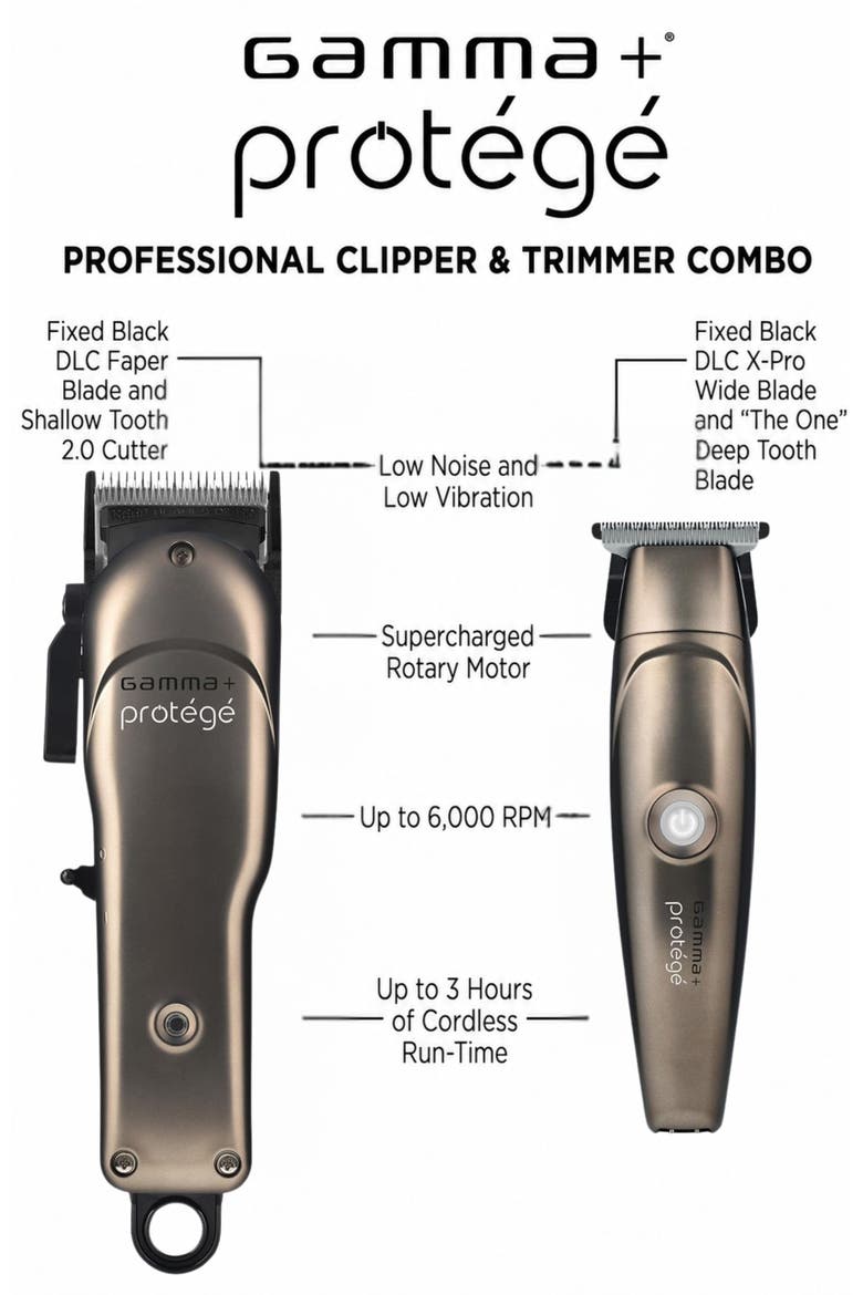 Protégé Professional Clipper and Trimmer Set, Alternate, color, Black
