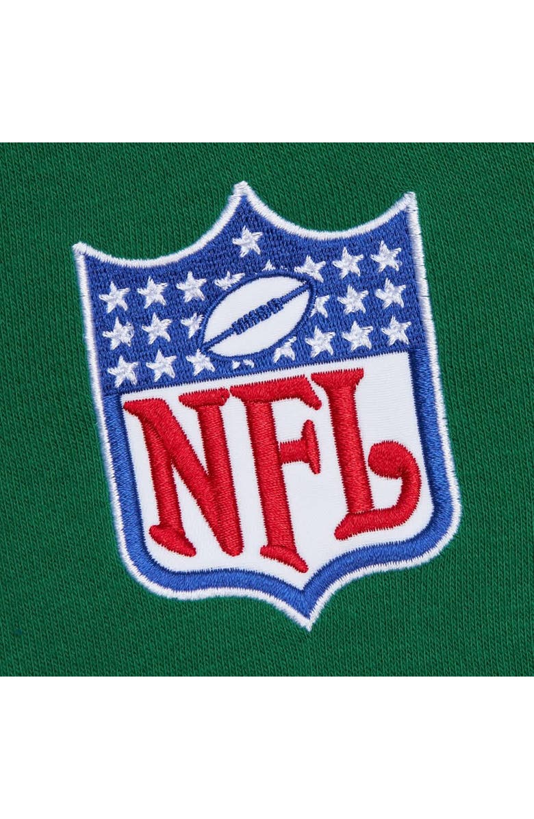 Mitchell & Ness Men's Kelly Green New York Jets Vintage Logo Head Coach Fleece Pullover Hoodie, Alternate, color, Kelly Green
