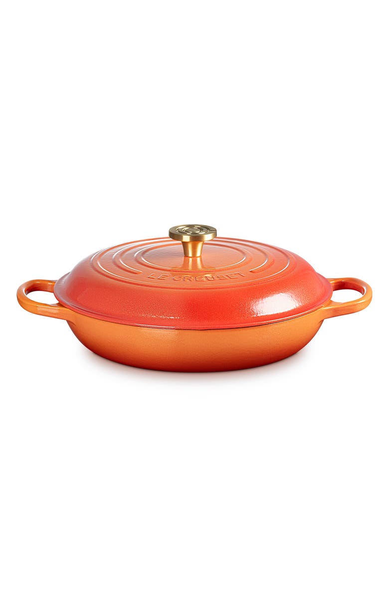 Le Creuset Signature Enameled Cast Iron Covered Braiser, Main, color, 
