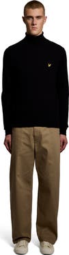 Lyle & Scott Cotton Merino Turtleneck Sweater