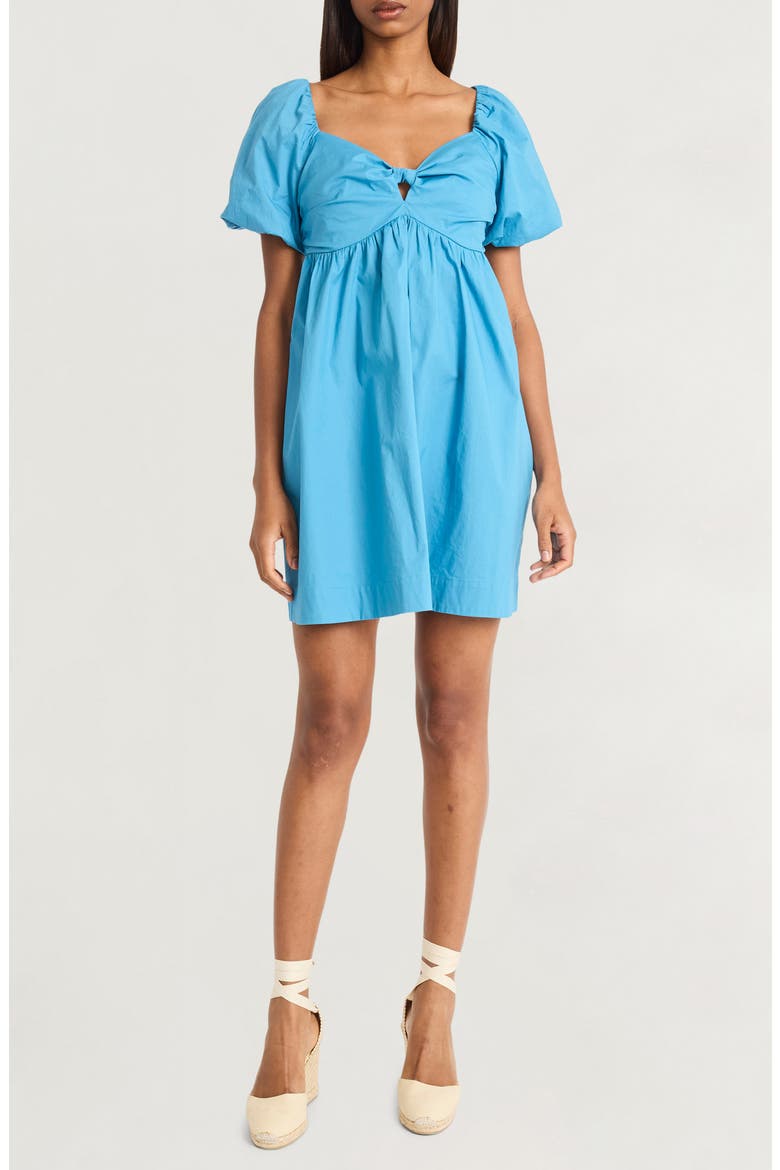 Bubble Sleeve Minidress, Main, color, CENDRE BLUE