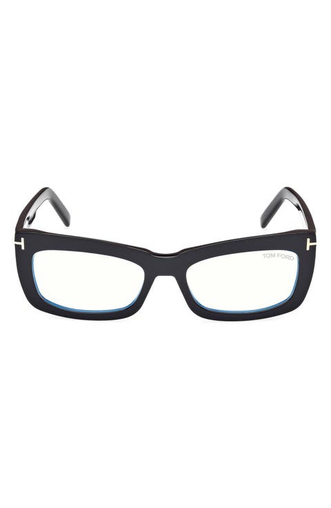 55mm Rectangular Blue Light Blocking Glasses