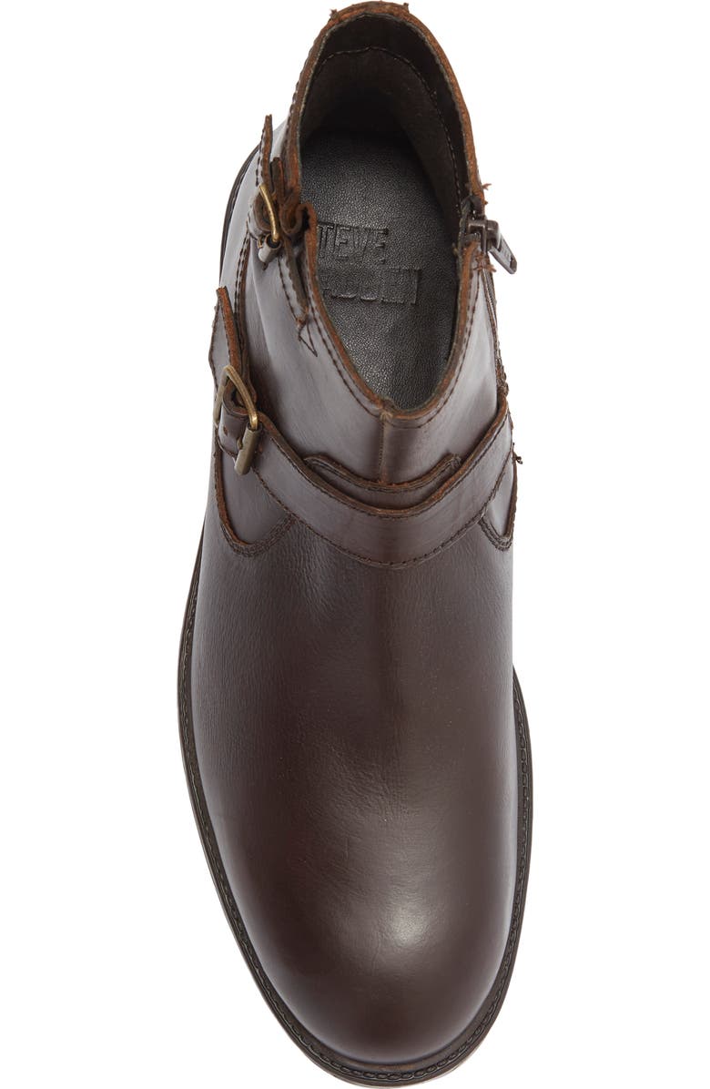Steve Madden Lisbon Buckle Boot, Alternate, color, Dark Brown