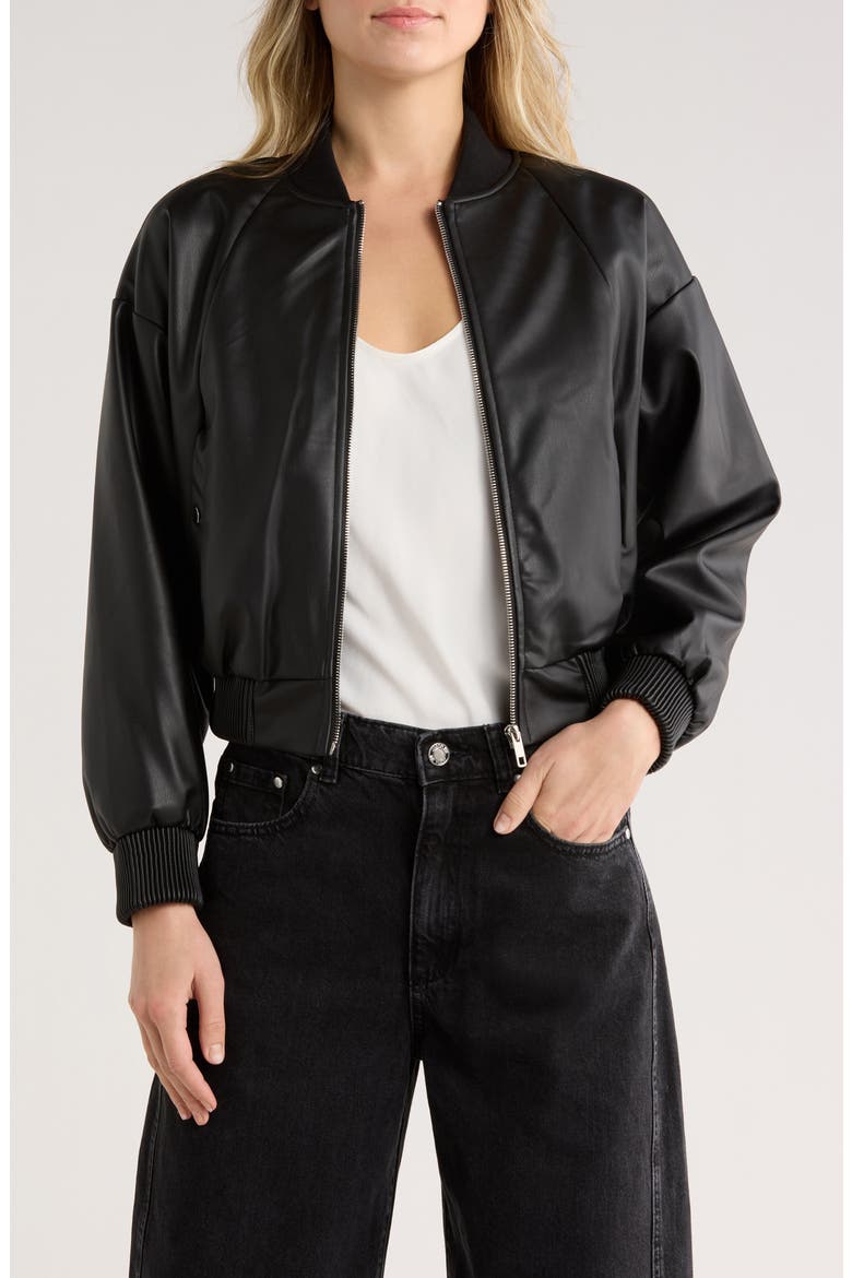 Faux Leather Bomber Jacket (Women) | Nordstromrack