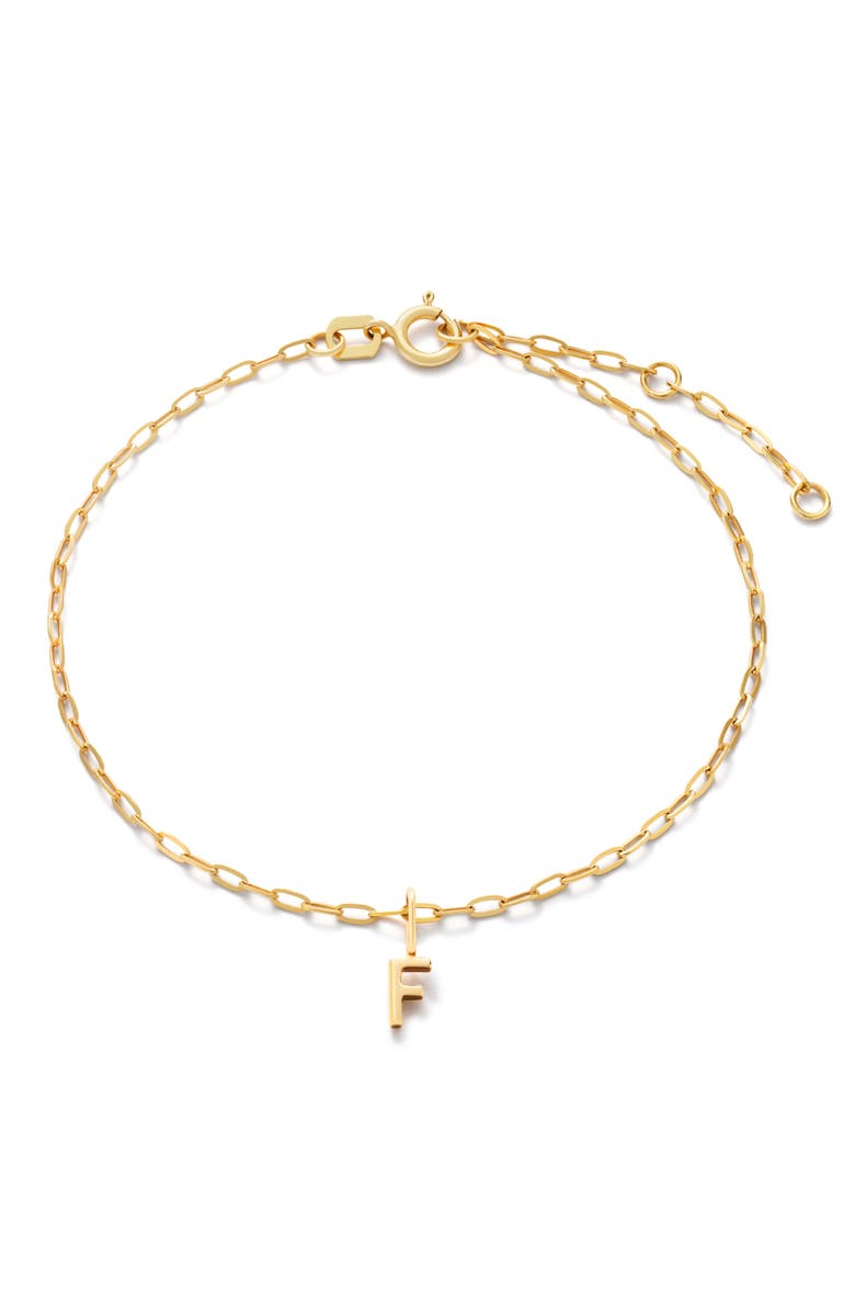 Ana Luisa Gold Charm Letter Bracelet, Main, color,