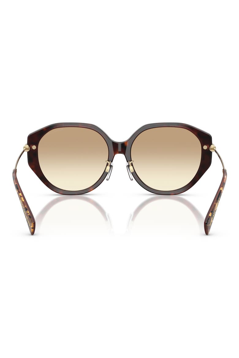 Jinan 56mm Gradient Irregular Sunglasses, Alternate, color, BROWN PEARLIZED TORTOISE