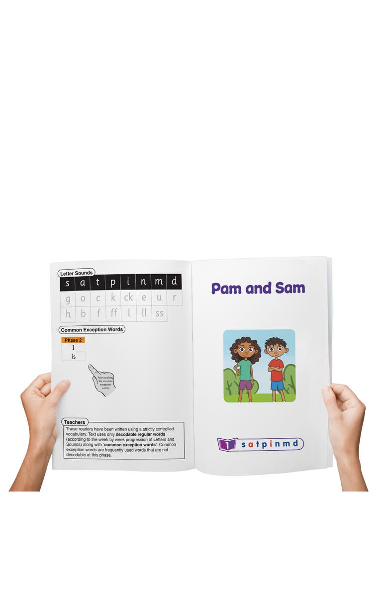 Beanstalk Books Decodable Big Books Fiction - 6 XL Books Phase 2-4, Alternate, color, Multicolored