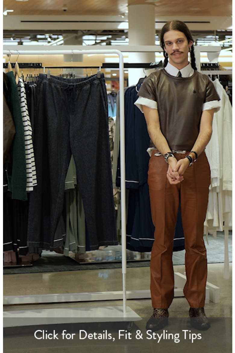 Drawstring Stretch Organic Cotton Straight Leg Pants video
