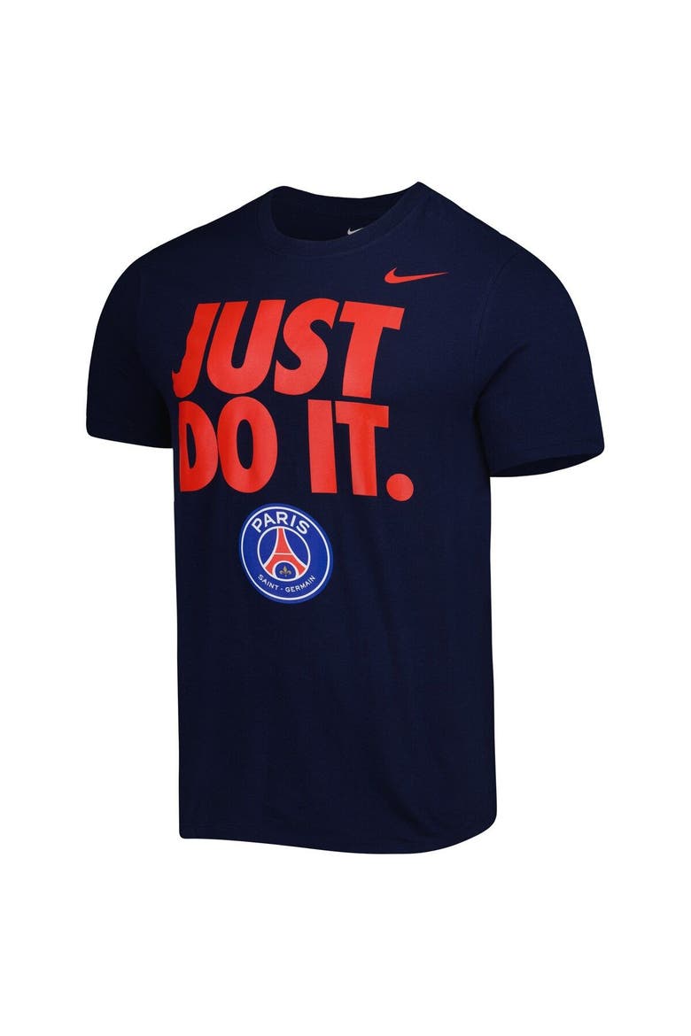 Men's Nike Navy Paris Saint-Germain Just Do It T-Shirt, Alternate, color, Navy