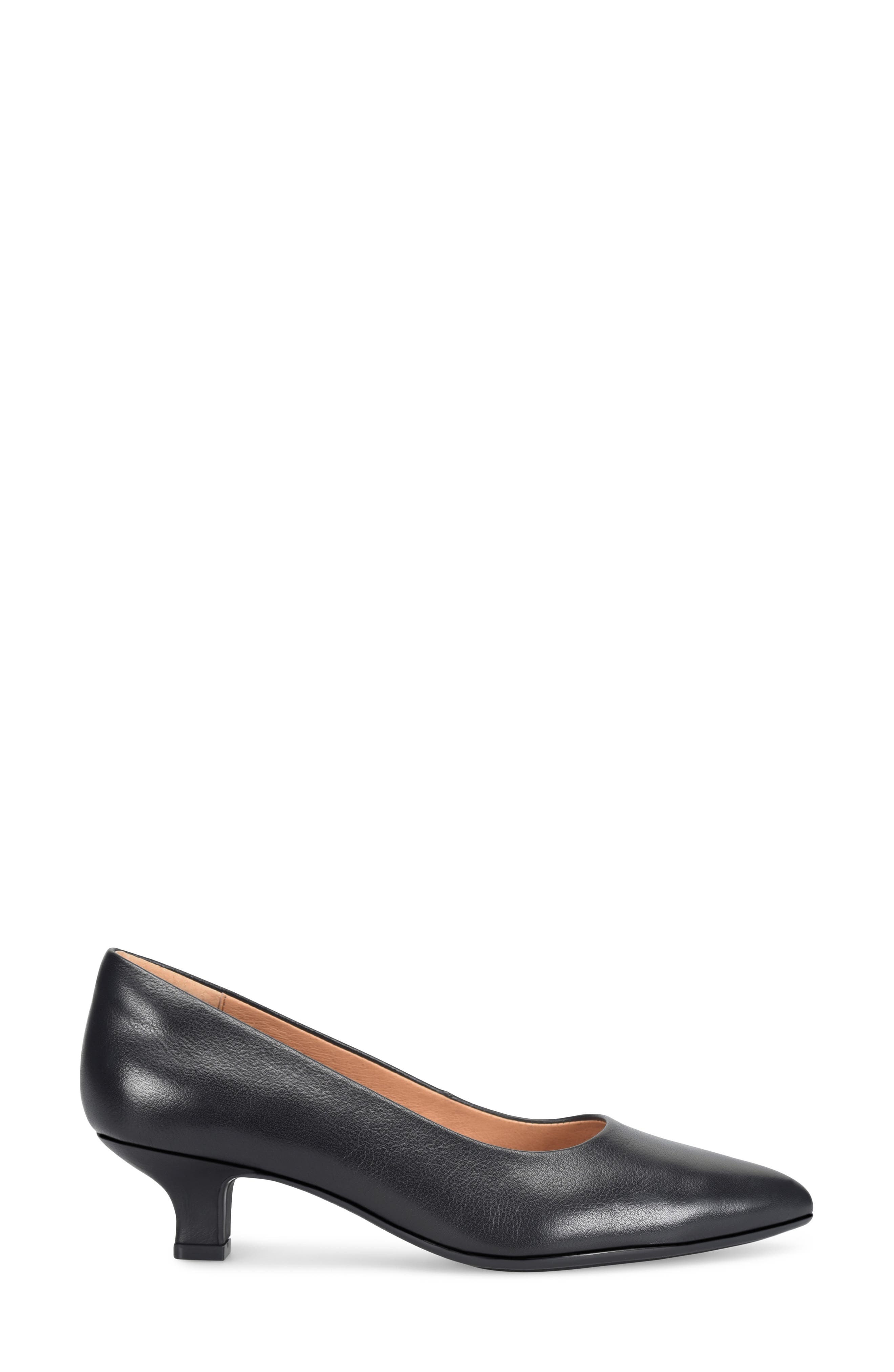 Söfft Sabrina Pointy Toe Kitten Heel Pump, Alternate, color, Black