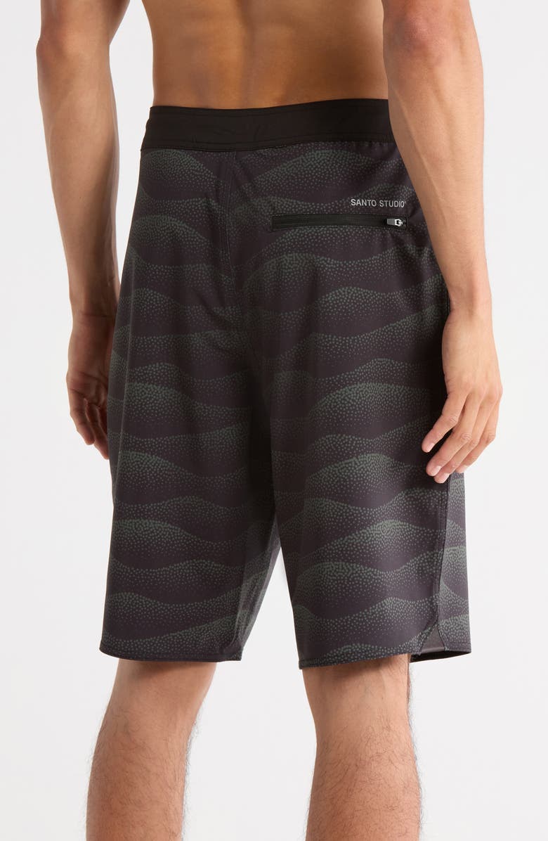 SANTO STUDIO Pro Cole Houshmand Board Shorts, Alternate, color, Paradise Black