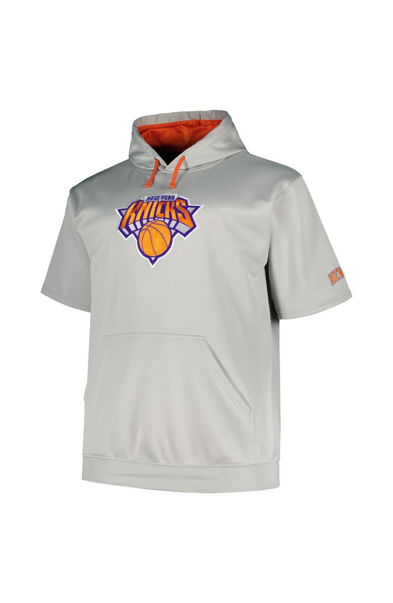 FANATICS Men's Fanatics Branded Silver New York Knicks Big & Tall Logo Pullover Hoodie, Alternate, color, Silver