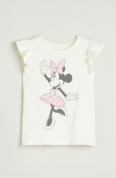 Kids' Ruffle Sleeve Cotton Graphic T-Shirt (Toddler, Little Kid & Big Kid)