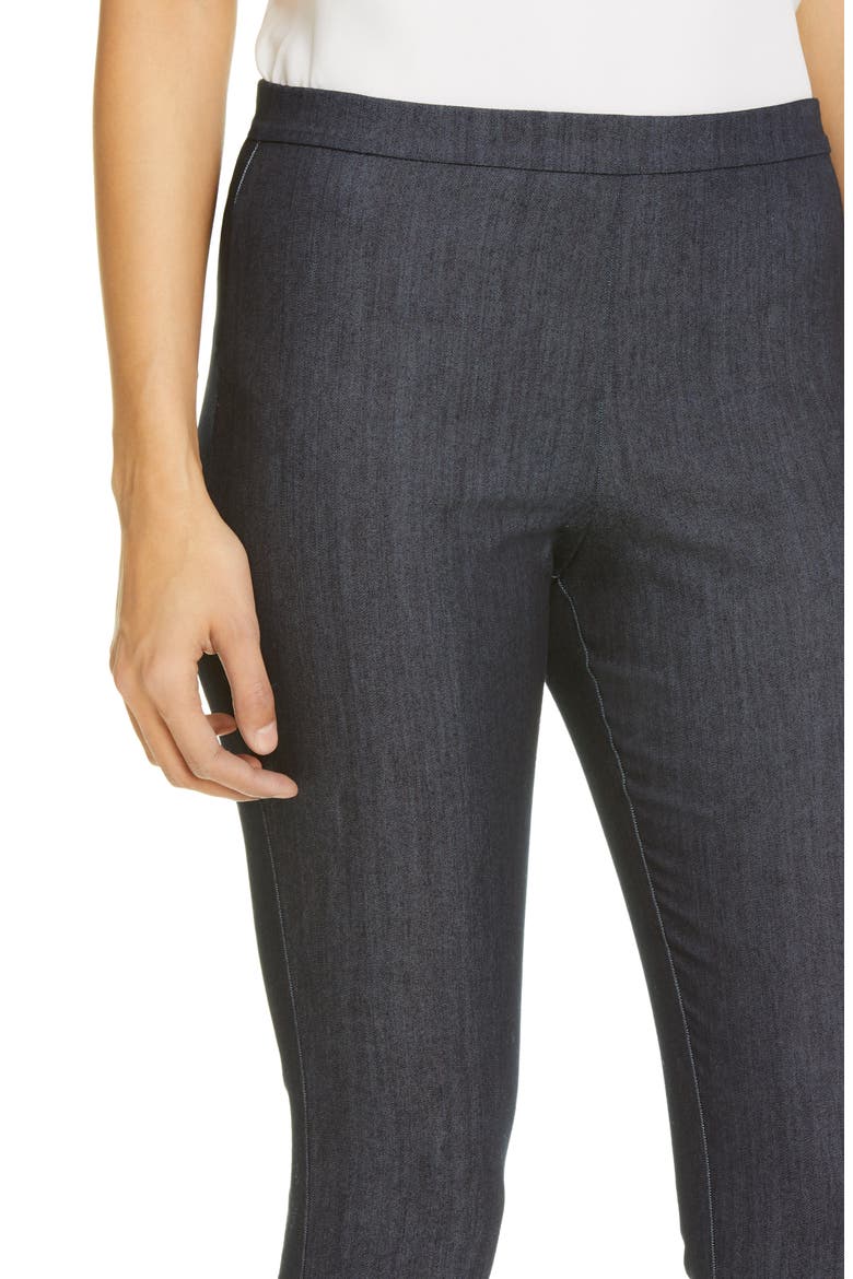 Lightweight Denim Skinny Pull-On Pants, Alternate, color, INDIGO