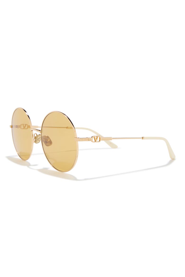 50mm Round Sunglasses, Alternate, color, GOLD GOLD AMBER