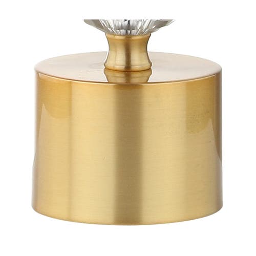 Jonathan Y Designs Ashley 25.25in Crystal Table Lamp In Clear/brass Gold