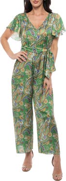 TASH AND SOPHIE Flutter Sleeve Jumpsuit