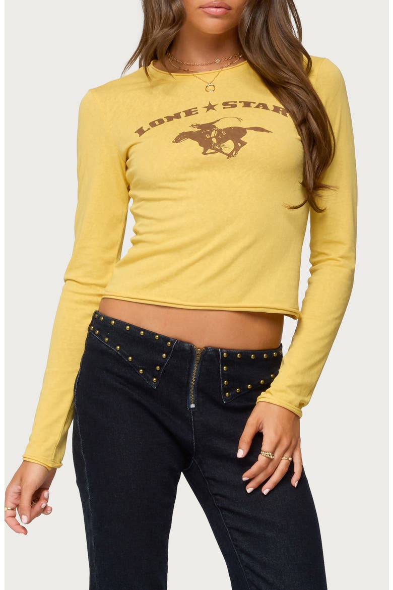 Lone Star Long Sleeve Graphic T-Shirt, Main, color, YELLOW