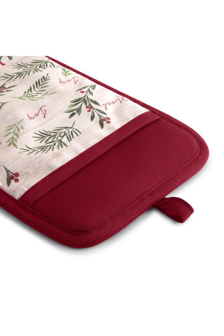 Holiday Tree Trimmings  Pot Holders, Set of 2, Red - 7"W x 10"L, Alternate, color, Red