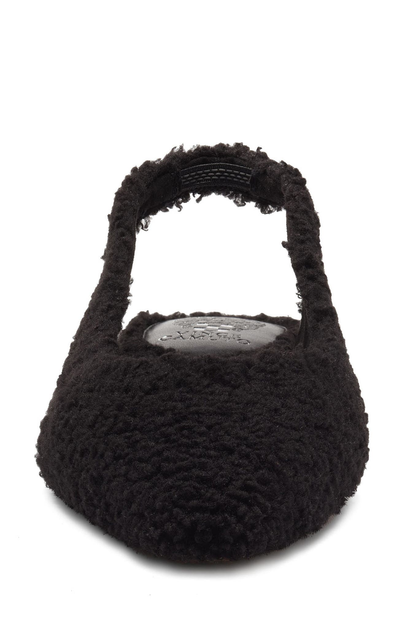 Vince Camuto Presnue Faux Shearling Slingback Flat, Alternate, color, 
