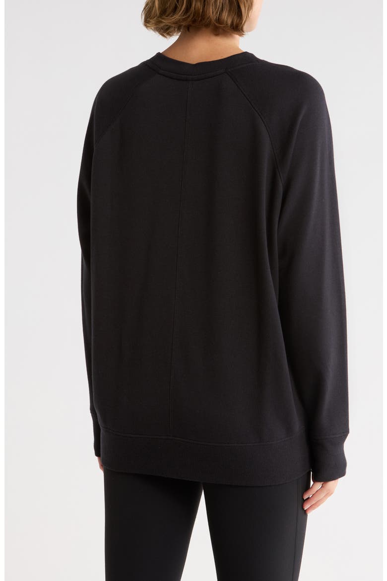 Drew Crewneck Sweatshirt, Alternate, color, BLACK