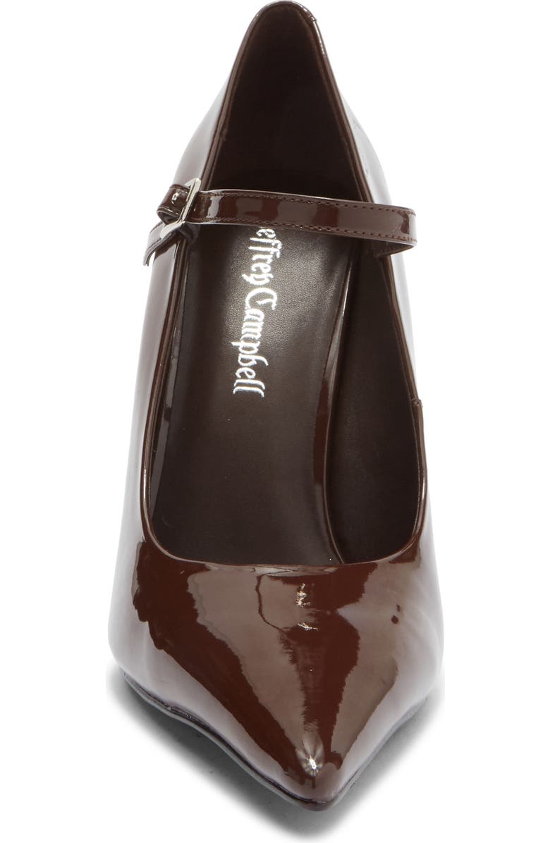 Jeffrey Campbell Session Pointed Toe Pump, Alternate, color, Coffee Patent