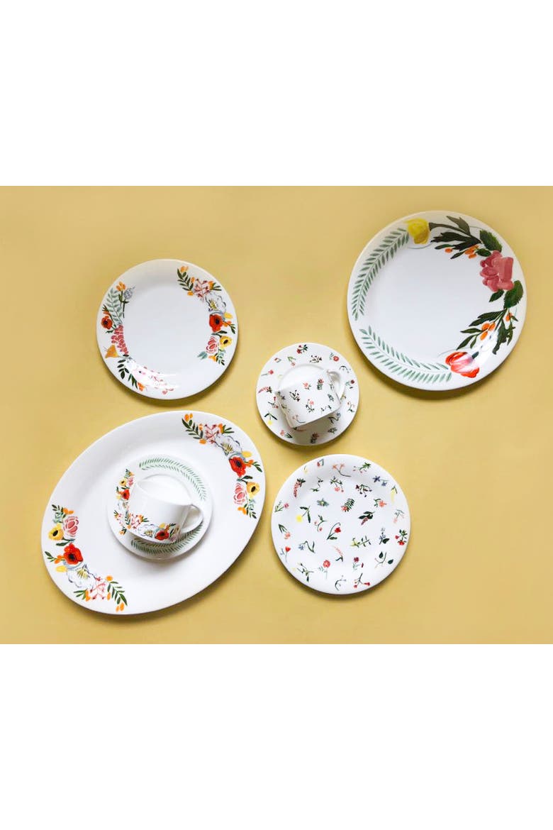 Language of Flowers Oval Platter, Alternate, color, Multi