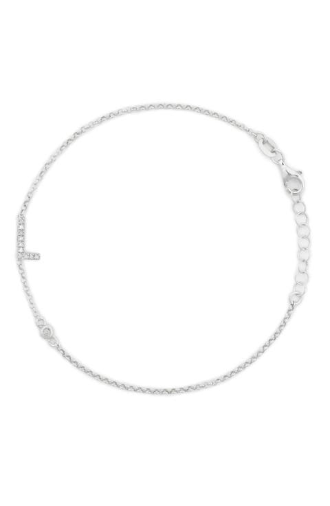 Diamond Initial Bezel Bracelet