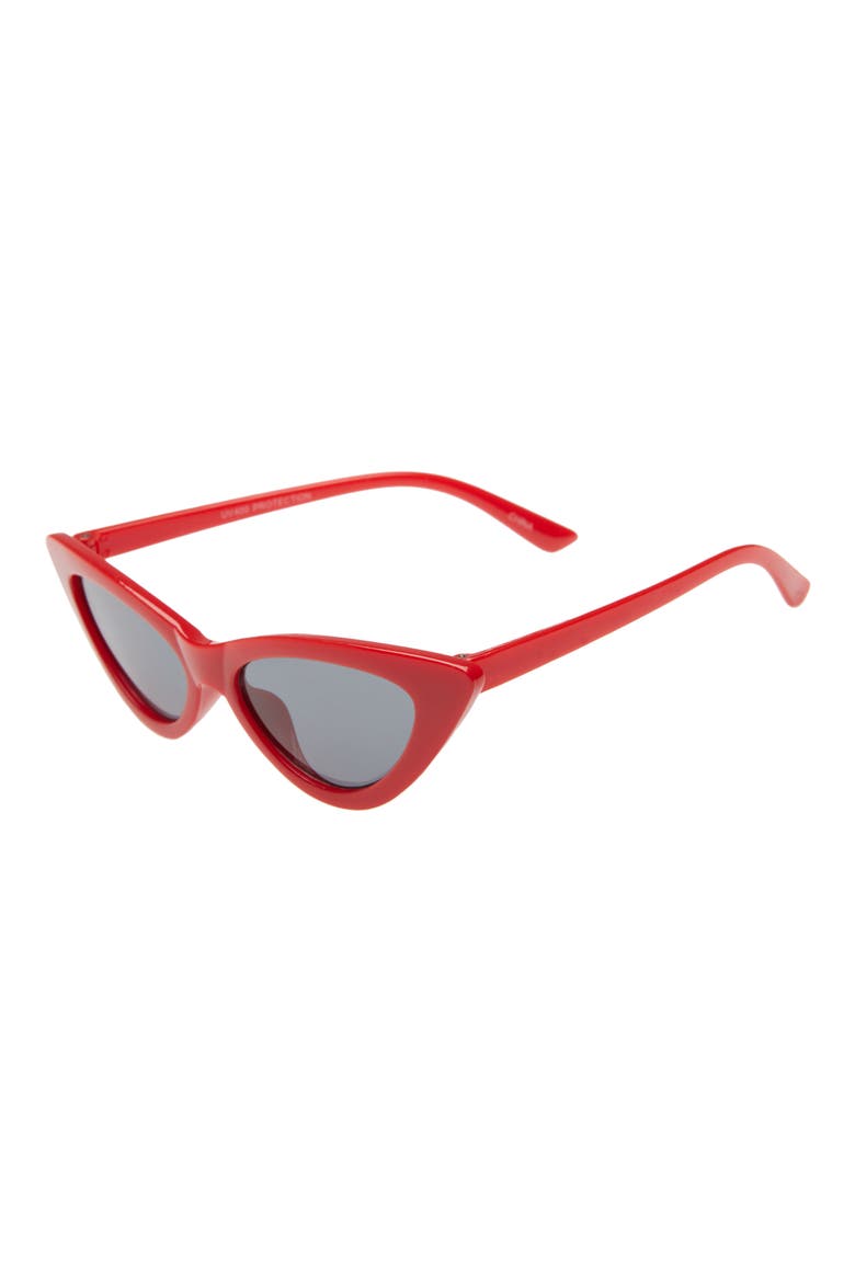 Cat Eye Sunglasses, Main, color, RED/ BLACK