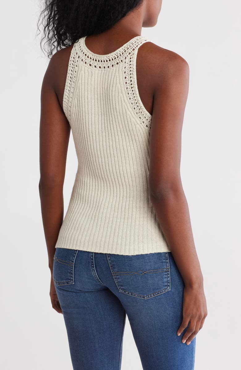 Lucky Brand Rib Linen & Cotton Sweater Tank, Alternate, color, 