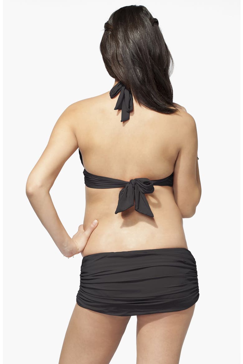 Banded Maternity Swim Top, Alternate, color, GRAPHITE
