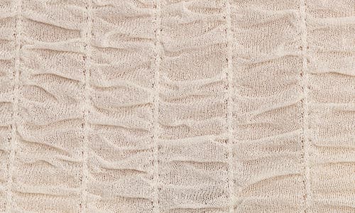 Dkny Superfine Textured Short Sleeve Sweater In Neutral