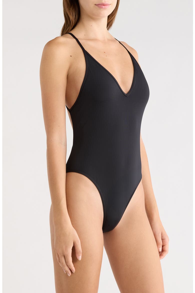 Classic Surf One-Piece Swimsuit, Alternate, color, BLACK