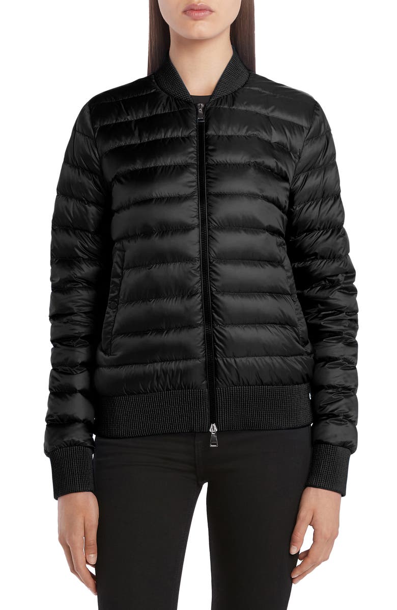 Moncler Abricot Down Bomber Jacket, Alternate, color,