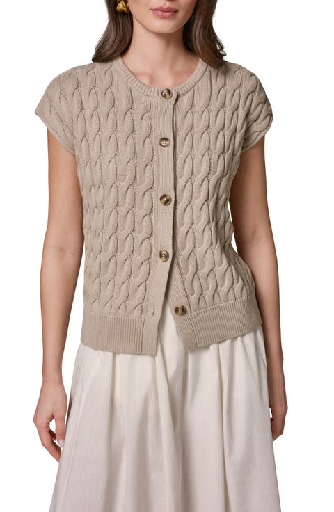 Extended Shoulder Cable Cardigan