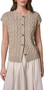 Donna Karan New York Extended Shoulder Cable Cardigan