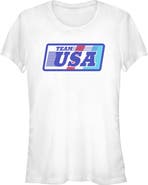 Lost Gods Juniors Lost Gods Retro Stripes USA Badge T Shirt