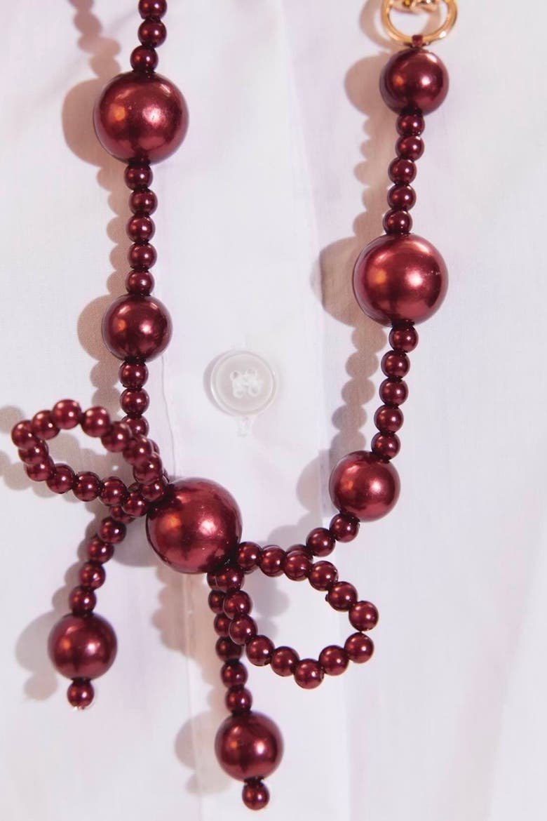 Burgundy Bow Phone Wristlet, Alternate, color, Burgundy