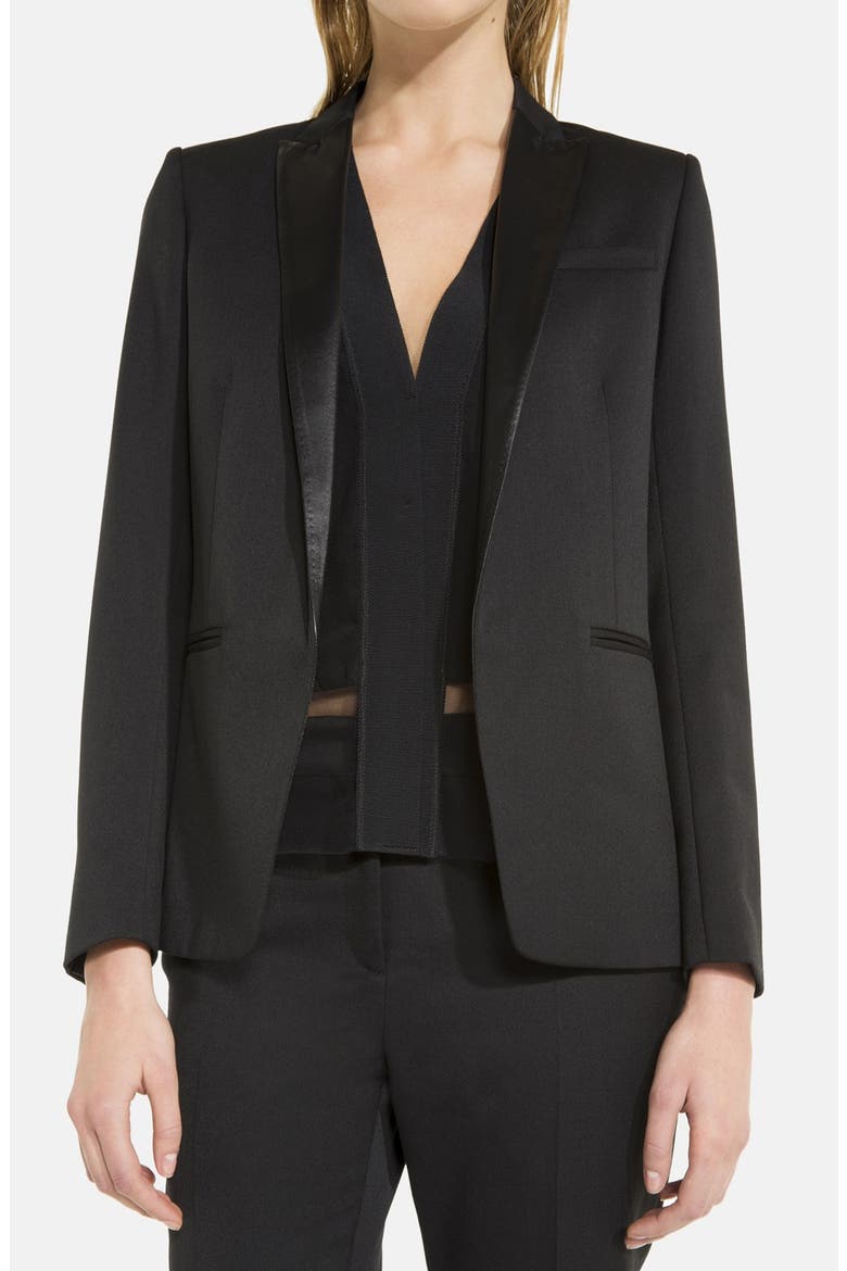 'Virtuose' Blazer, Alternate, color, NOIR