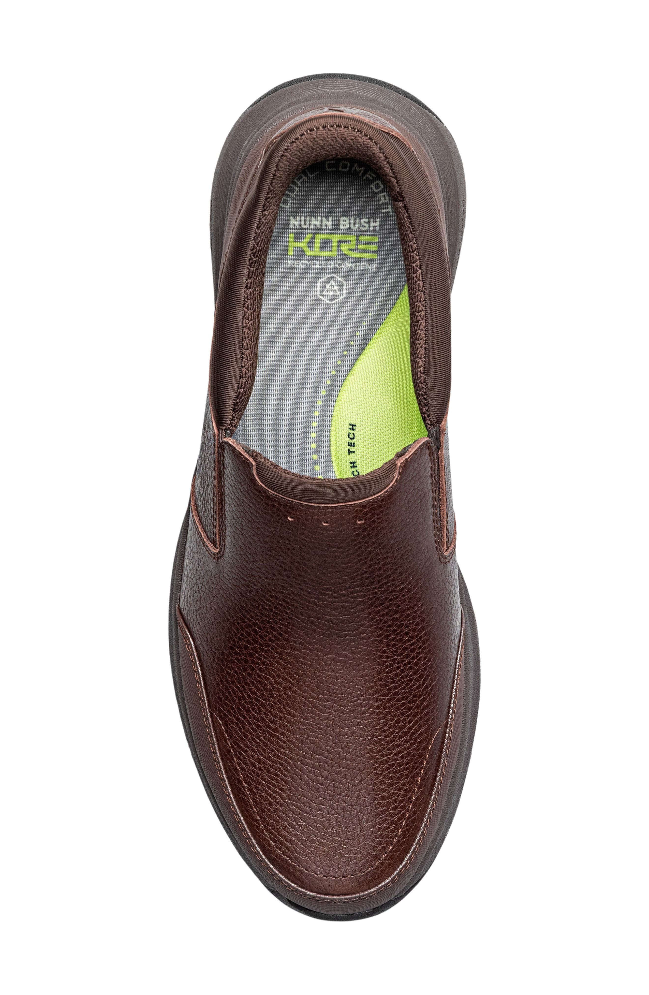Kore Taz EZ Leather Moc Toe Slip-On, Alternate, color, BROWN TUMBLED