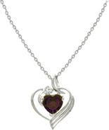 Donatello Gian Sterling Silver Gemstone Heart Necklace