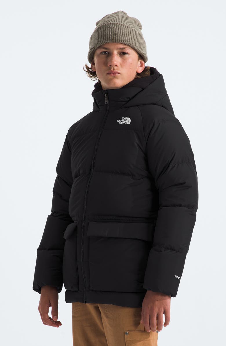 The North Face Kids' North Down Fleece Lined Short Parka, Alternate, color, Tnf Black