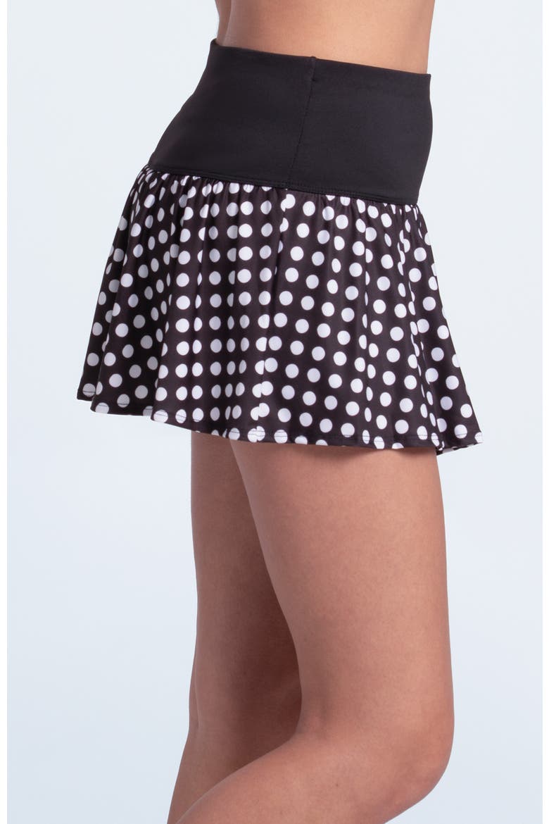 Spot On Flounce Skirt, Alternate, color, Black