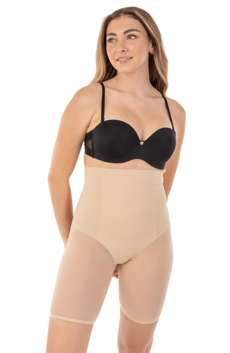 BODY BEAUTIFUL Extra Hi Waist Shaper with Targeted Double Front Panel for Smooth Shaping, Alternate, color, Nude