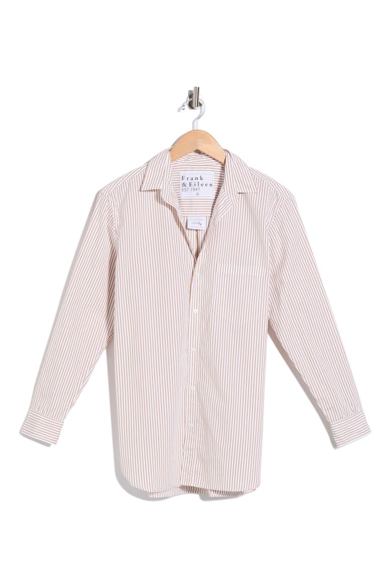 Joedy Boyfriend Button-Up Shirt, Main, color, CREAM VERTICAL STRIPE
