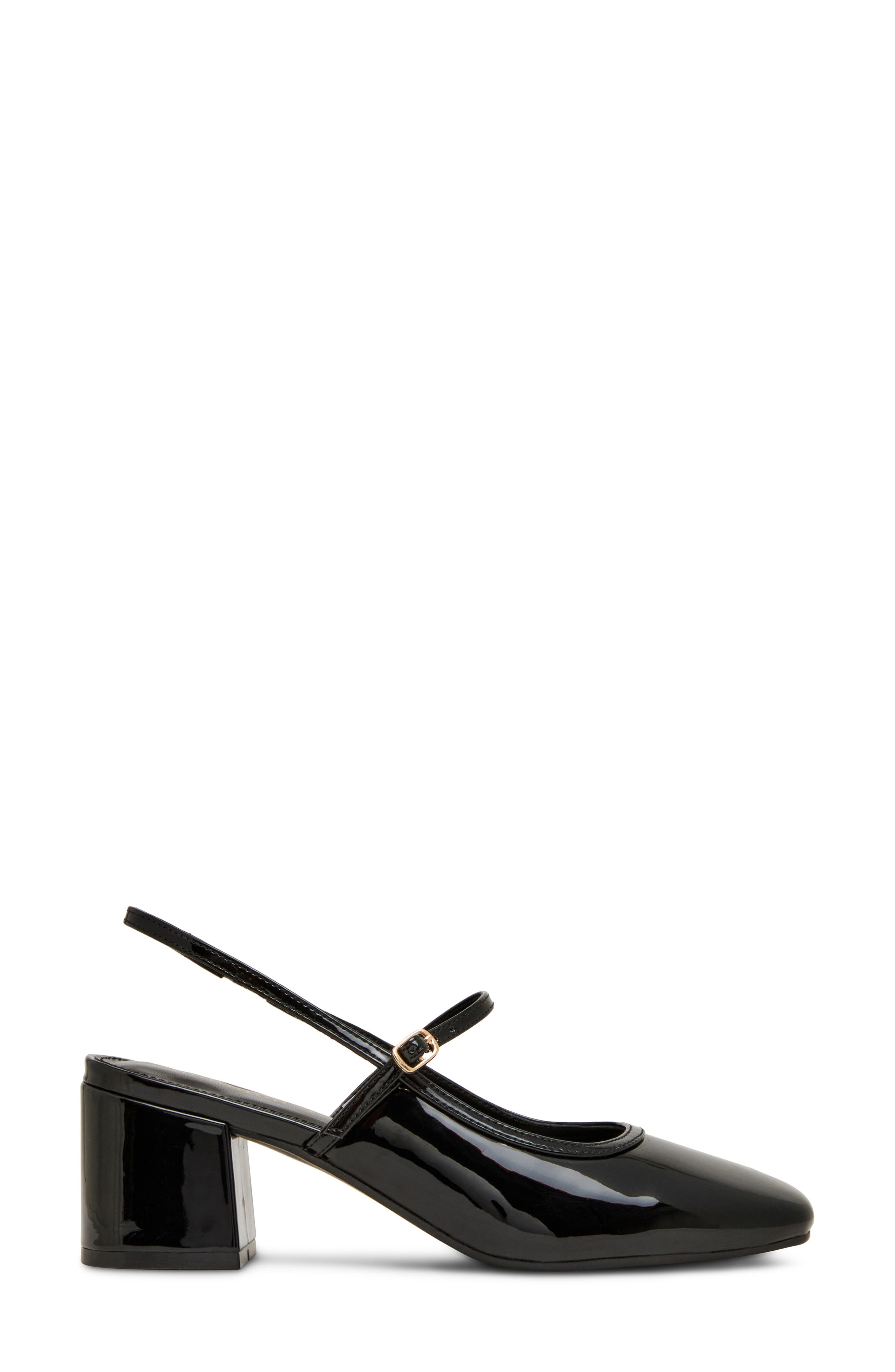 Eastt Faux Leather Slingback Pump, Alternate, color, BLACK PATENT