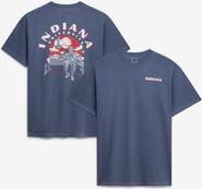 IMAGE ONE Men's Navy Indiana Hoosiers Comfort Colors Team Statue T-Shirt