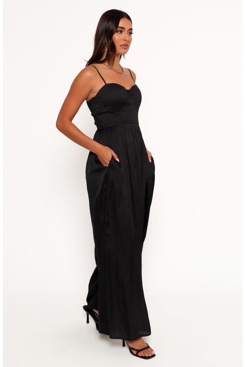 Karlie Sleeveless Wide Leg Jumpsuit, Alternate, color, BLACK