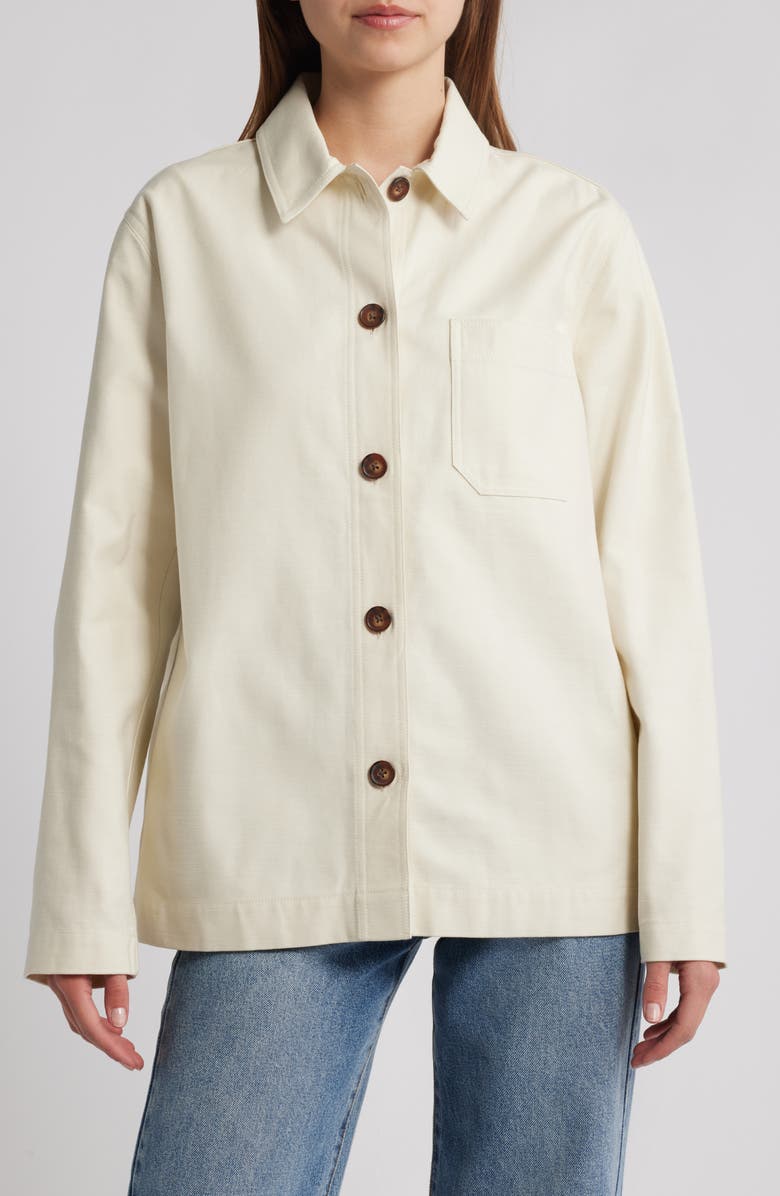 rag & bone Savannah Shirt Jacket, Alternate, color, Ivory