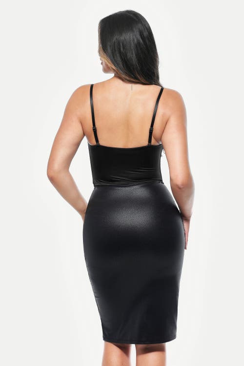 Popilush Draped Sculpting Floral-print Camisole Top In Black